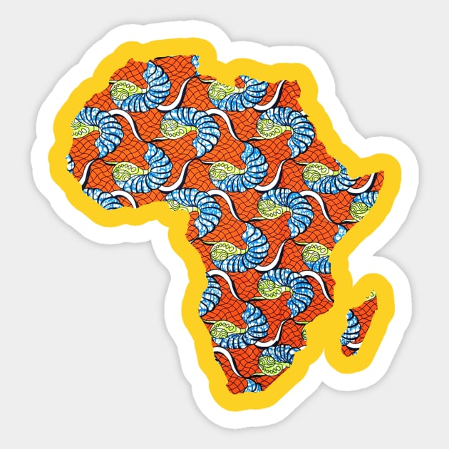 African Print | African Continent | Afrocentric Design Sticker by Panafrican Studies Group